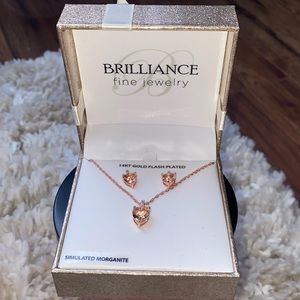 Rose gold Necklace and earrings set🪷